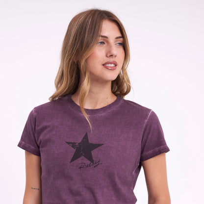 Remera Mc Rusty Scrappy Relaxed Mini Tee Ld Burgundy