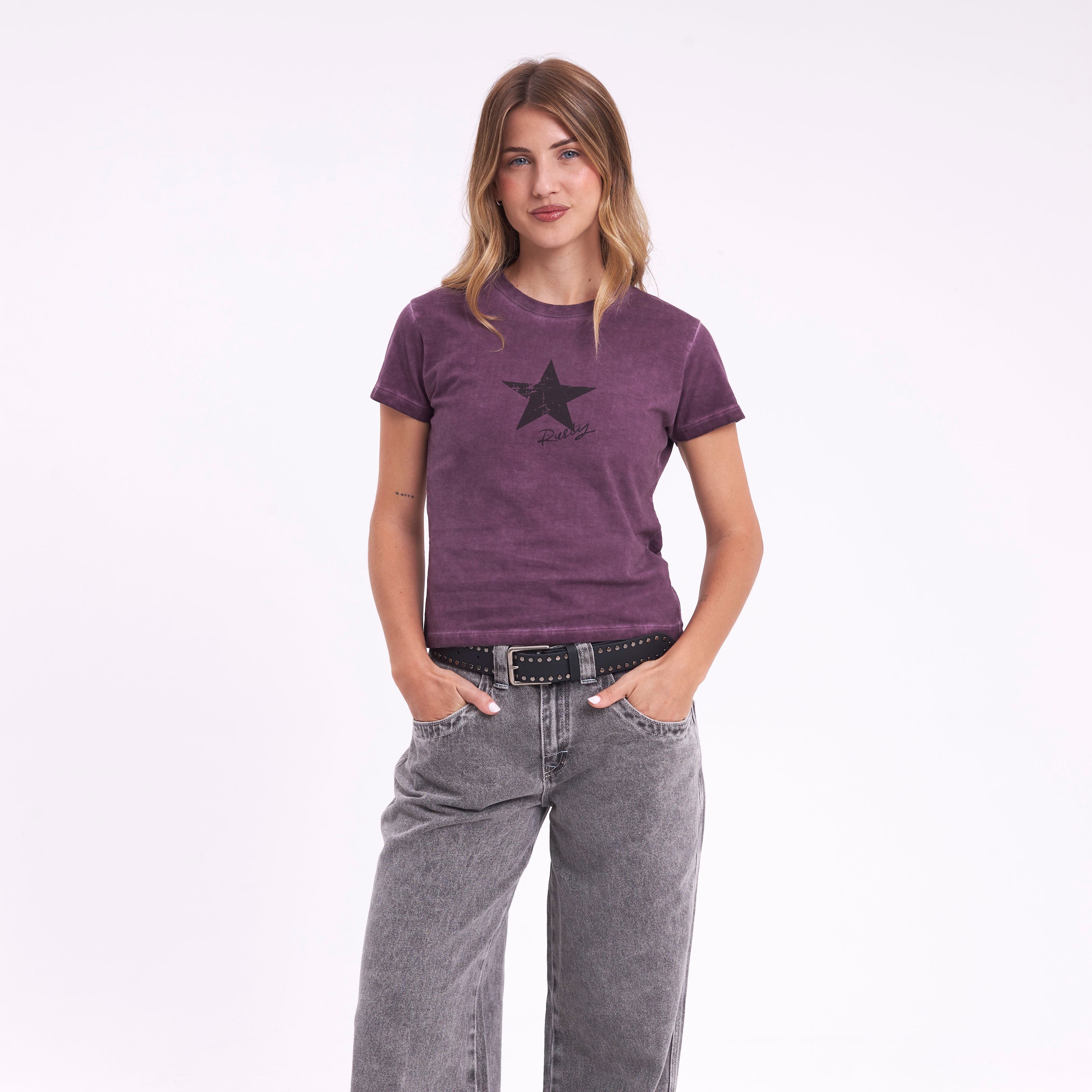 Remera Mc Rusty Scrappy Relaxed Mini Tee Ld Burgundy