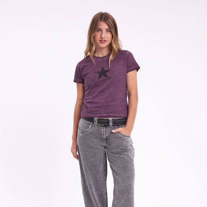 Remera Mc Rusty Scrappy Relaxed Mini Tee Ld Burgundy