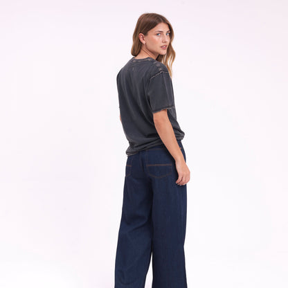 Remera Mc Rusty Script Diddy Relaxed Tee Ld Washed Black