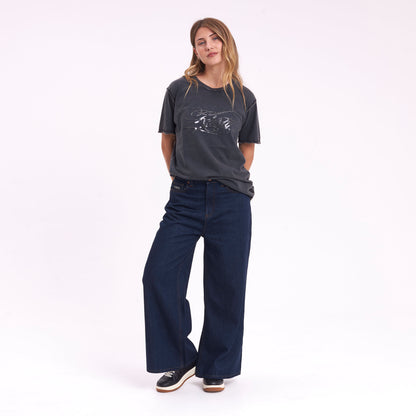 Remera Mc Rusty Script Diddy Relaxed Tee Ld Washed Black