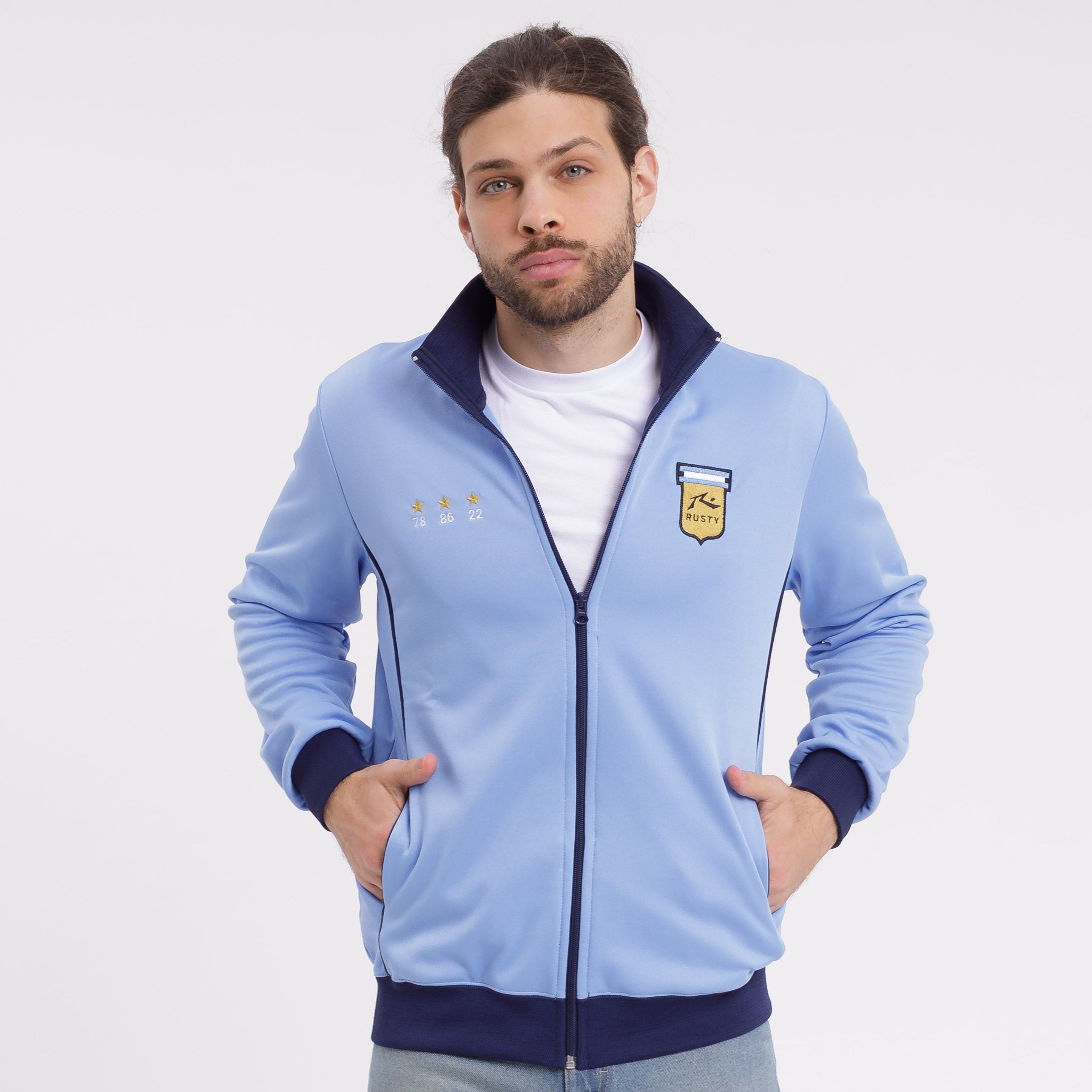 Campera Canguro Rusty Sean Eternos Zh Celeste