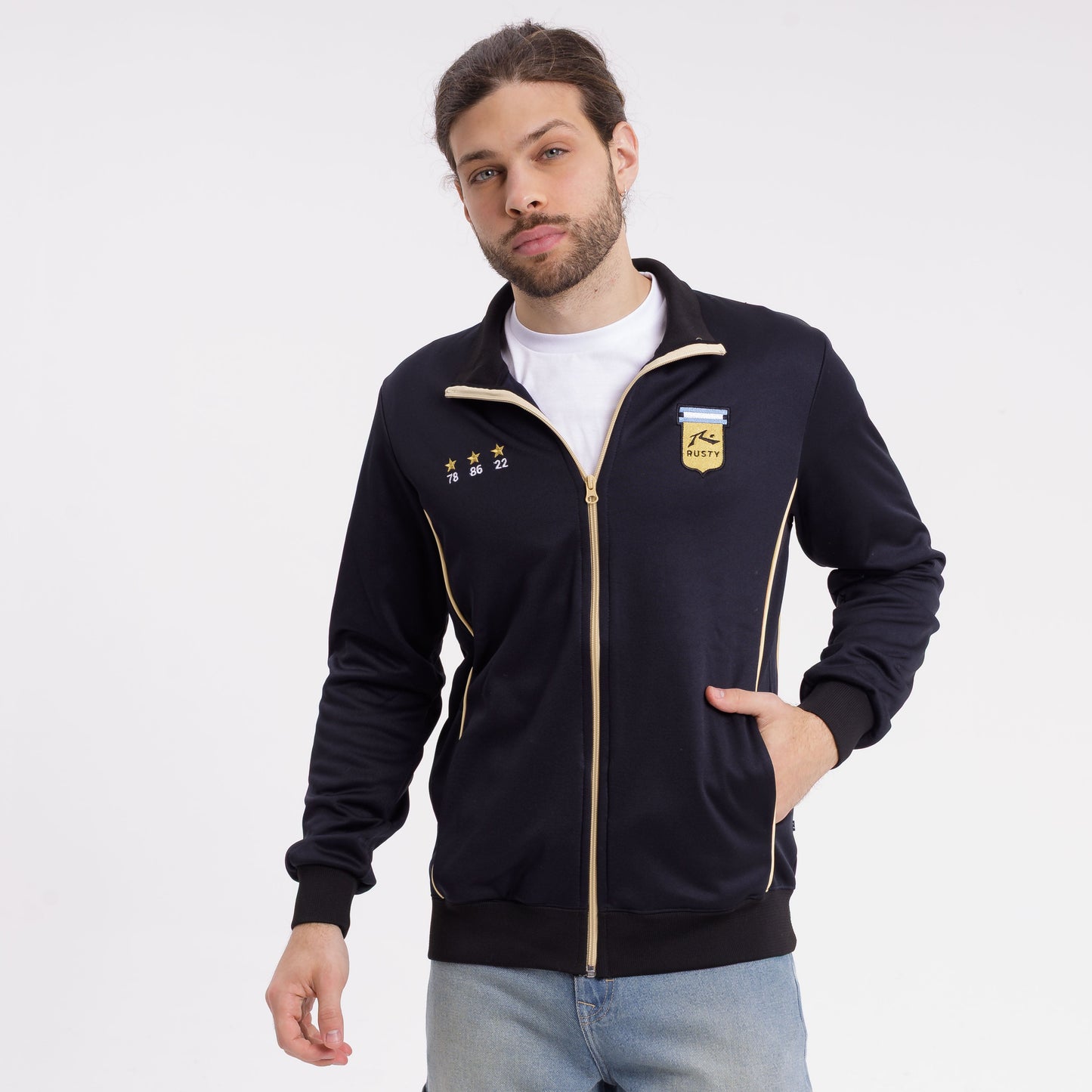 Campera Canguro Rusty Sean Eternos Zh Negro