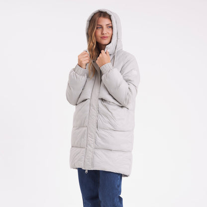 Campera Abrigo Rusty Shallow Long Puffer Coat Ld Mirage Gray