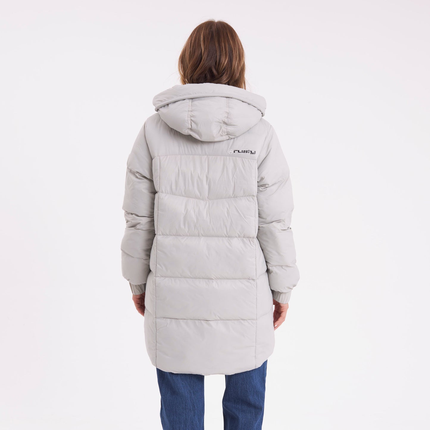 Campera Abrigo Rusty Shallow Long Puffer Coat Ld Mirage Gray
