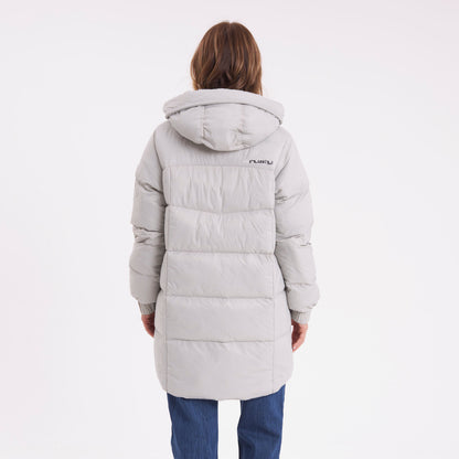 Campera Abrigo Rusty Shallow Long Puffer Coat Ld Mirage Gray