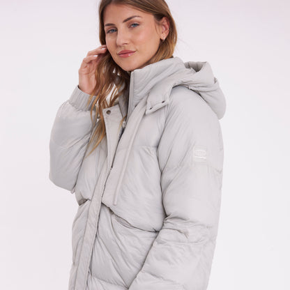 Campera Abrigo Rusty Shallow Long Puffer Coat Ld Mirage Gray