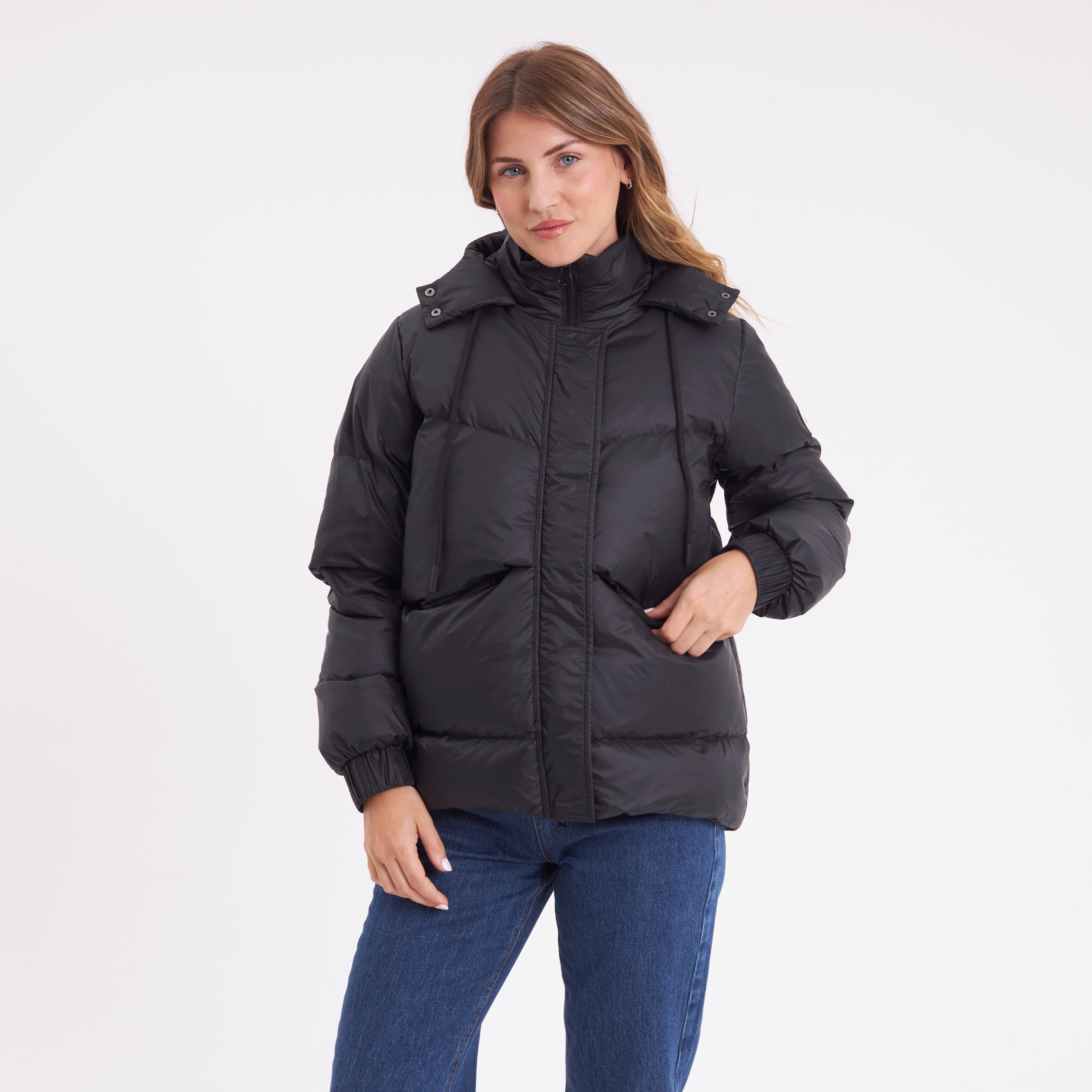 Campera Abrigo Rusty Shallow Puffer Coat Ld Black
