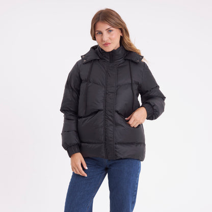 Campera Abrigo Rusty Shallow Puffer Coat Ld Black