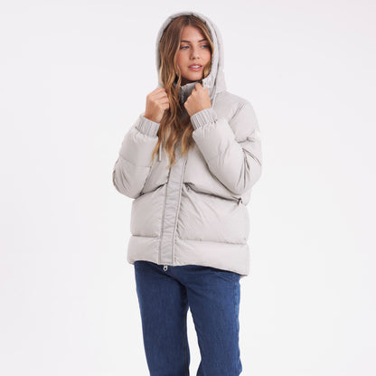 Campera Abrigo Rusty Shallow Puffer Coat Ld Mirage Gray