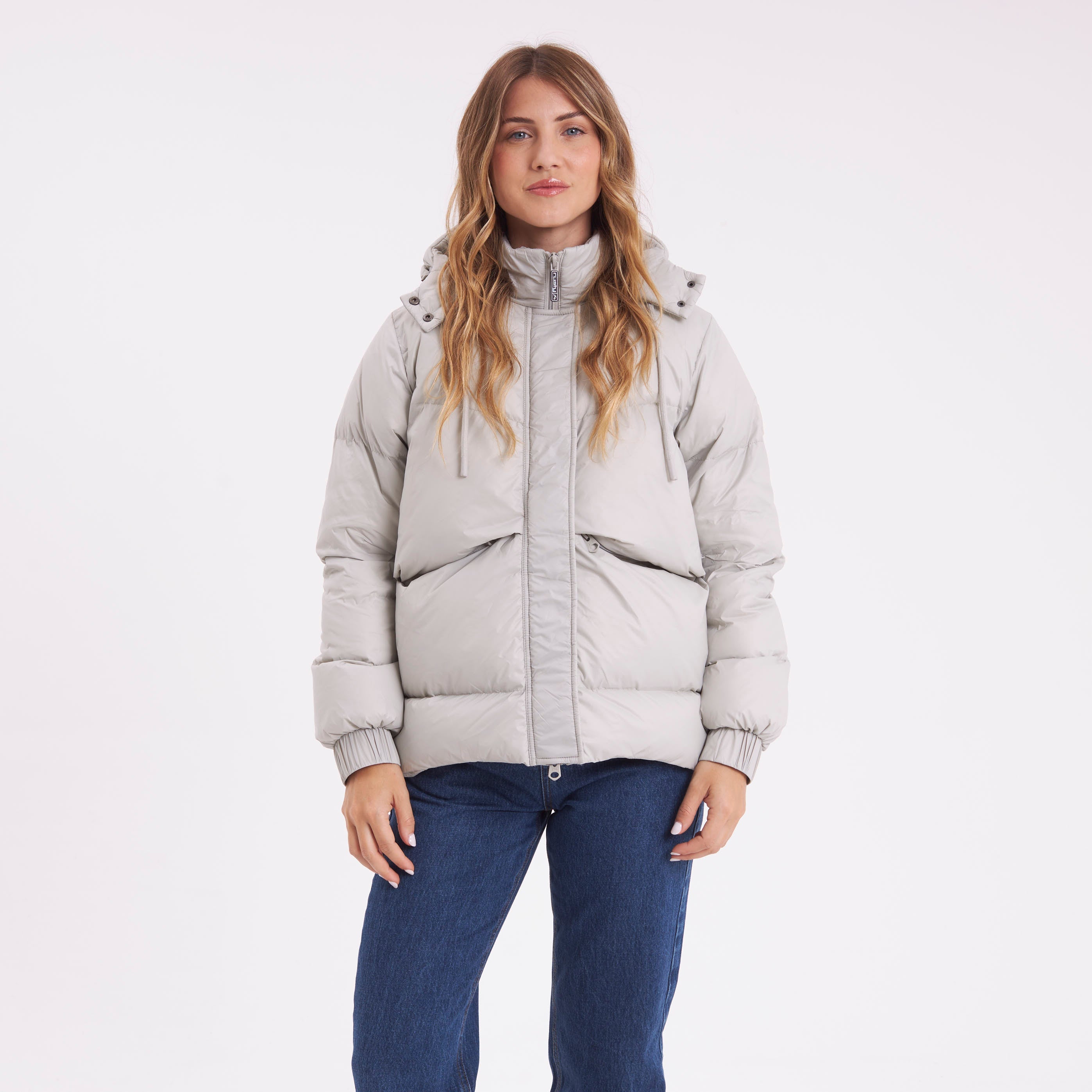 Campera Abrigo Rusty Shallow Puffer Coat Ld Mirage Gray