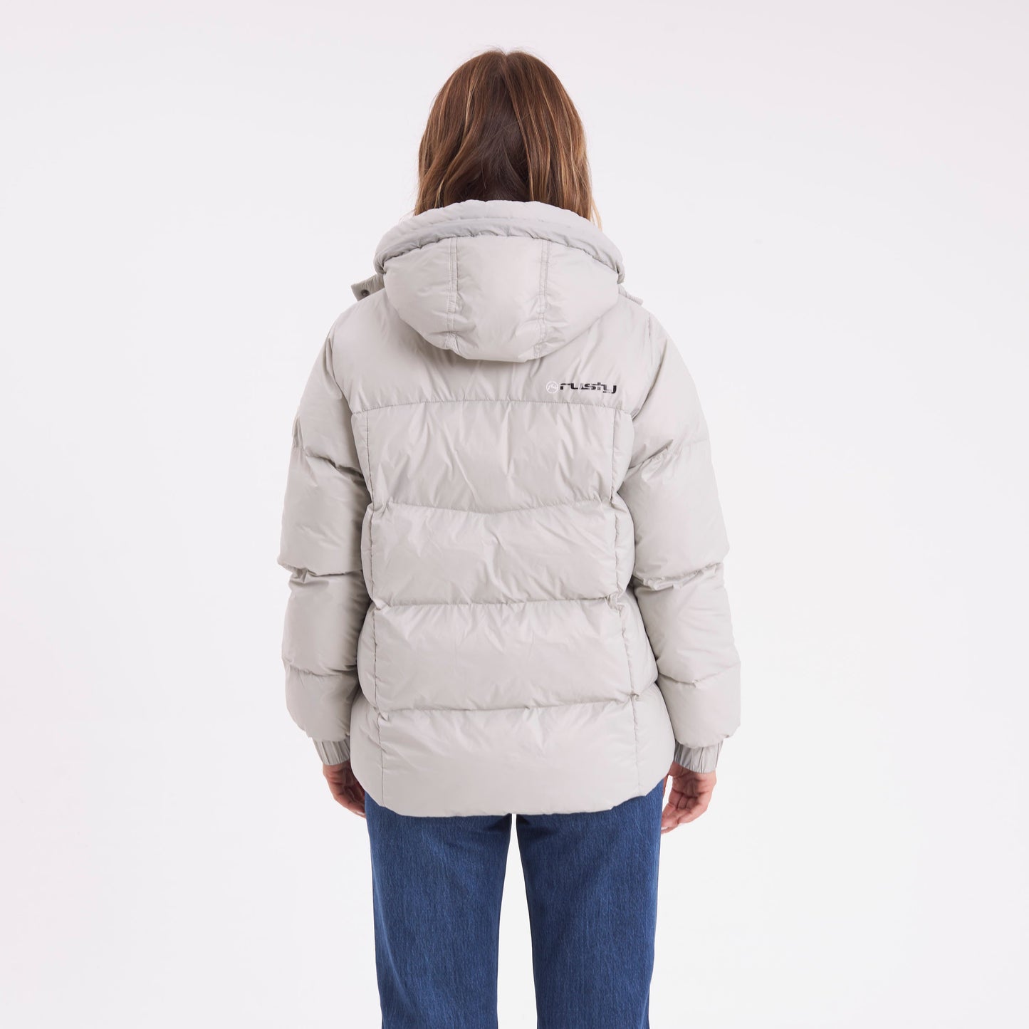 Campera Abrigo Rusty Shallow Puffer Coat Ld Mirage Gray