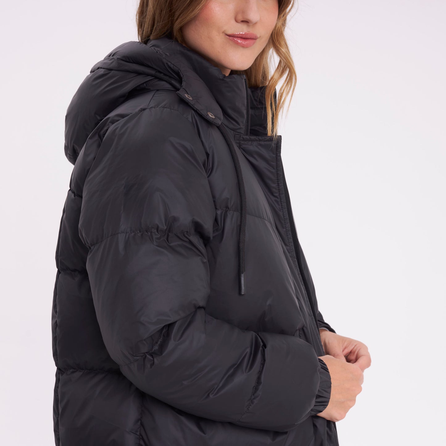 Campera Abrigo Rusty Shallow Long Puffer Coat Ld Black