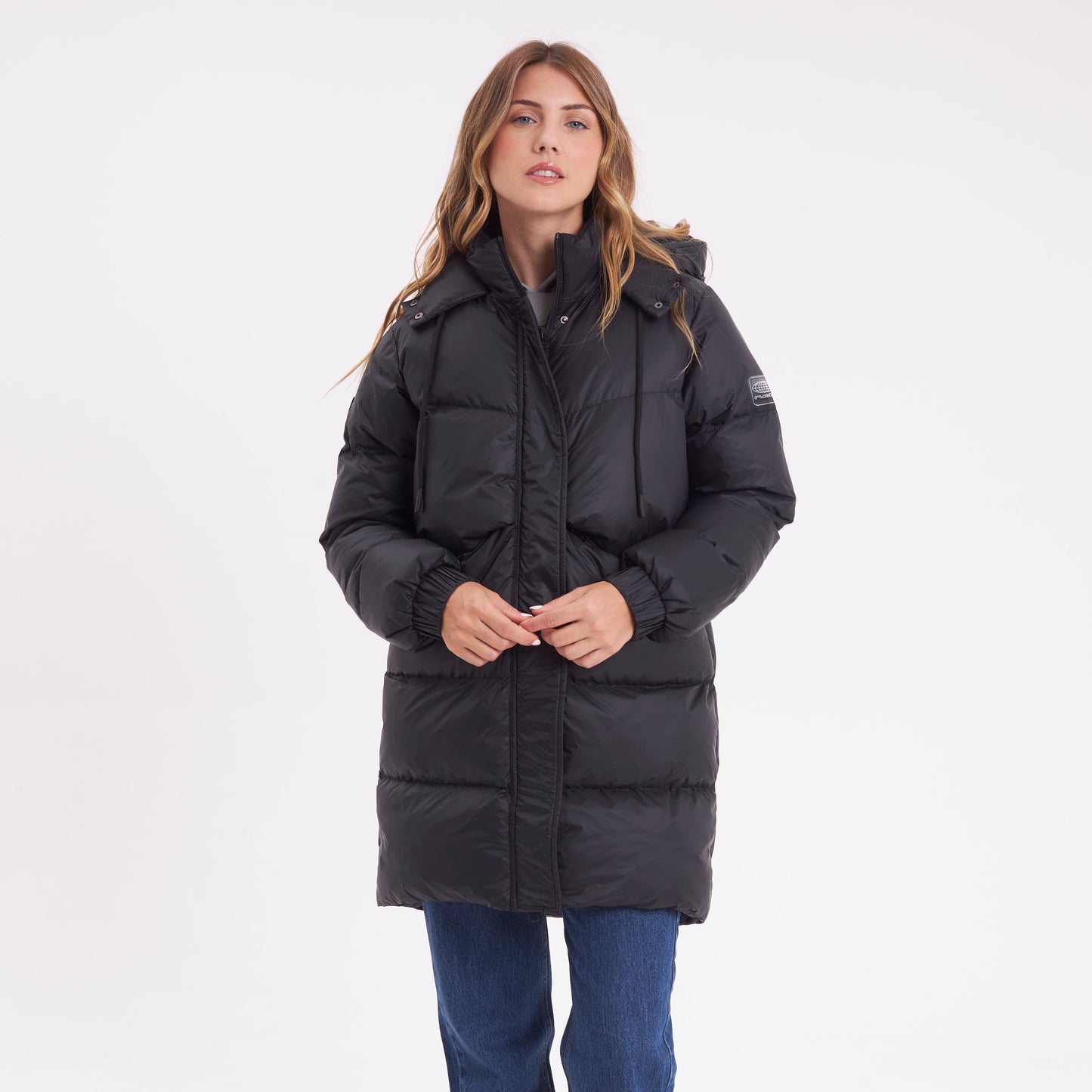 Campera Abrigo Rusty Shallow Long Puffer Coat Ld Black