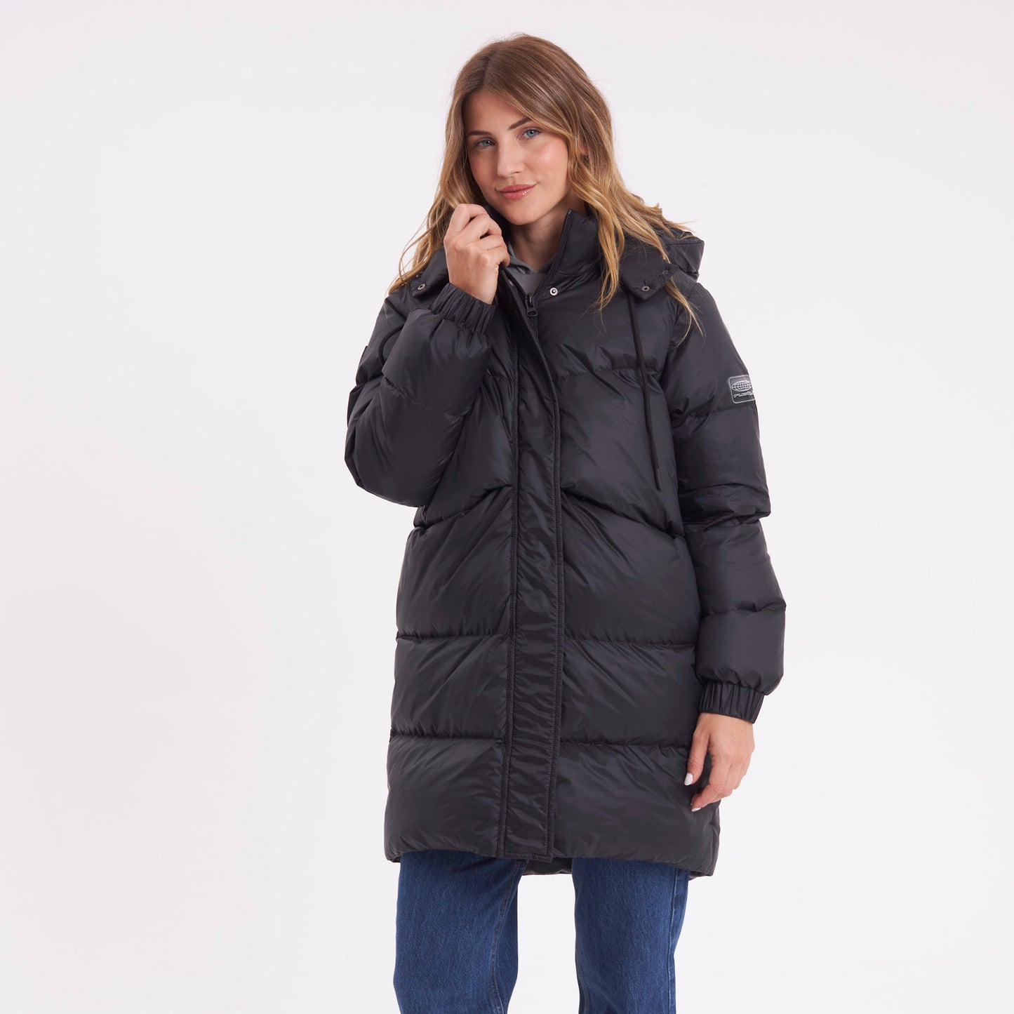 Campera Abrigo Rusty Shallow Long Puffer Coat Ld Black