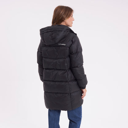 Campera Abrigo Rusty Shallow Long Puffer Coat Ld Black