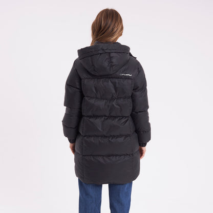 Campera Abrigo Rusty Shallow Long Puffer Coat Ld Black