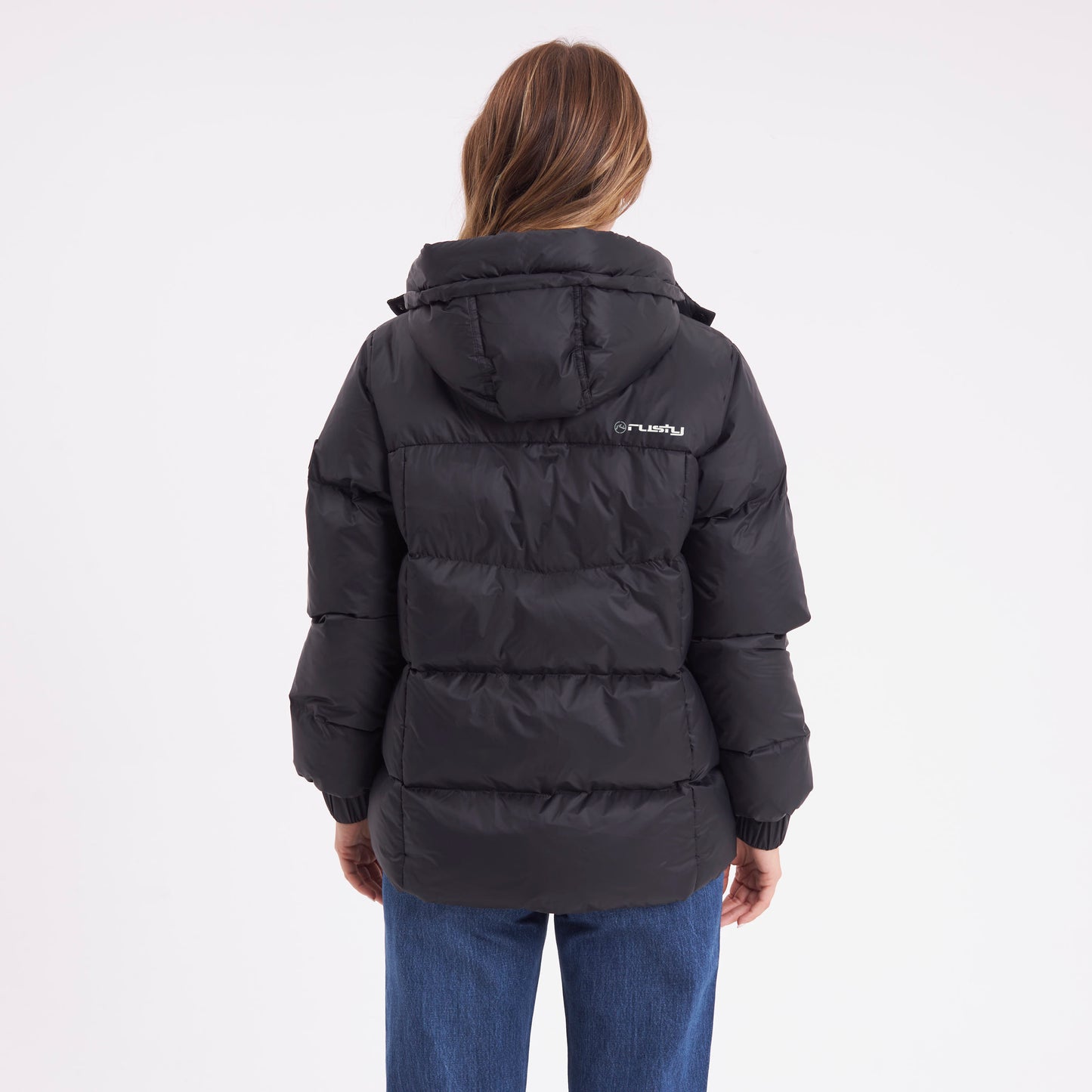 Campera Abrigo Rusty Shallow Puffer Coat Ld Black