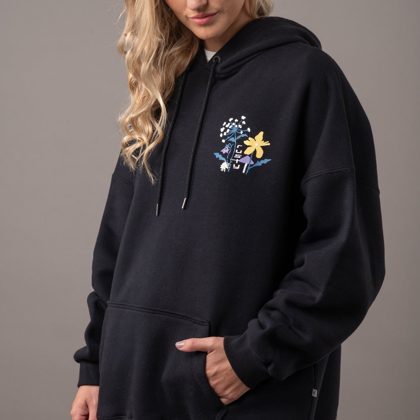Canguro Rusty Smile Oversize Hood Ld Black