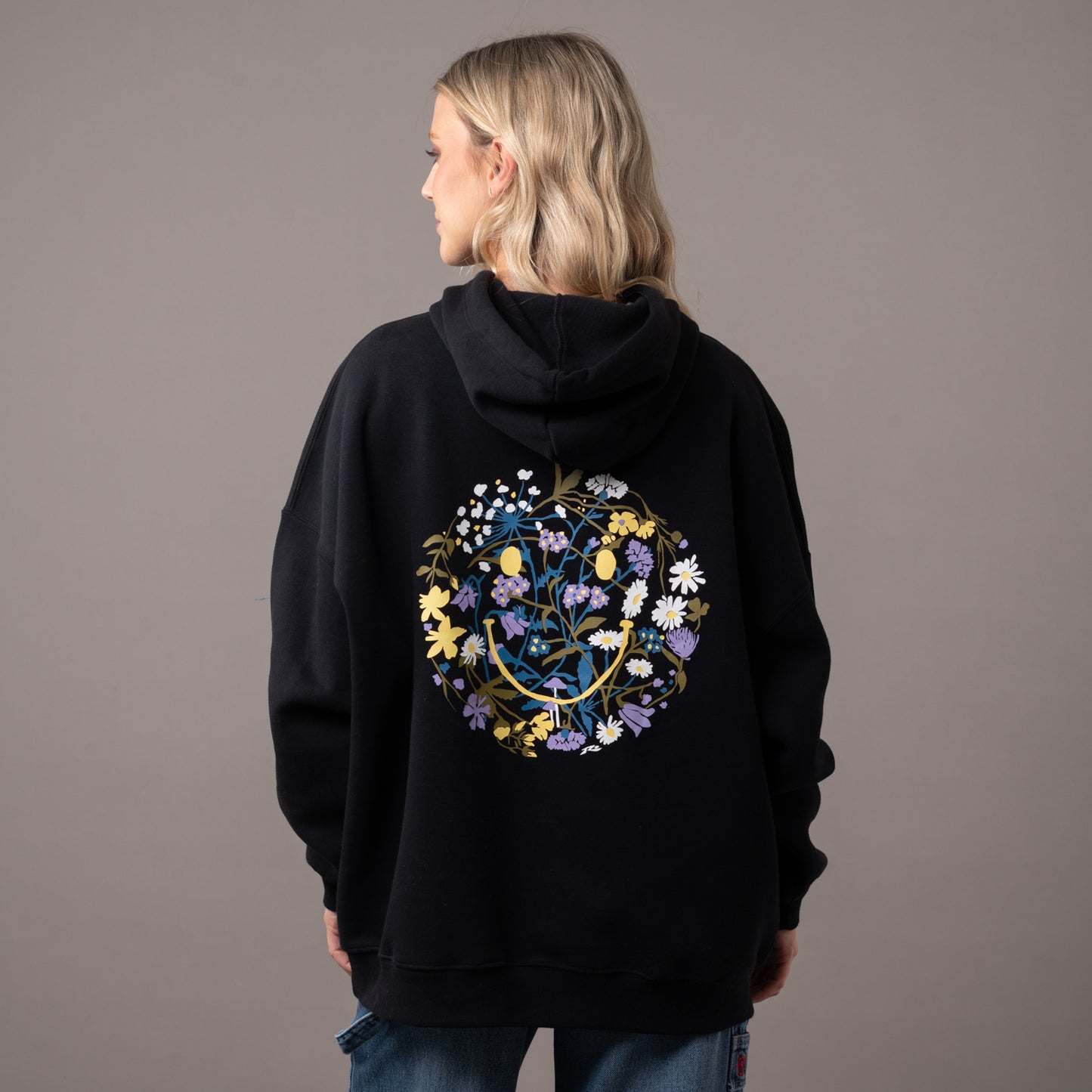 Canguro Rusty Smile Oversize Hood Ld Black