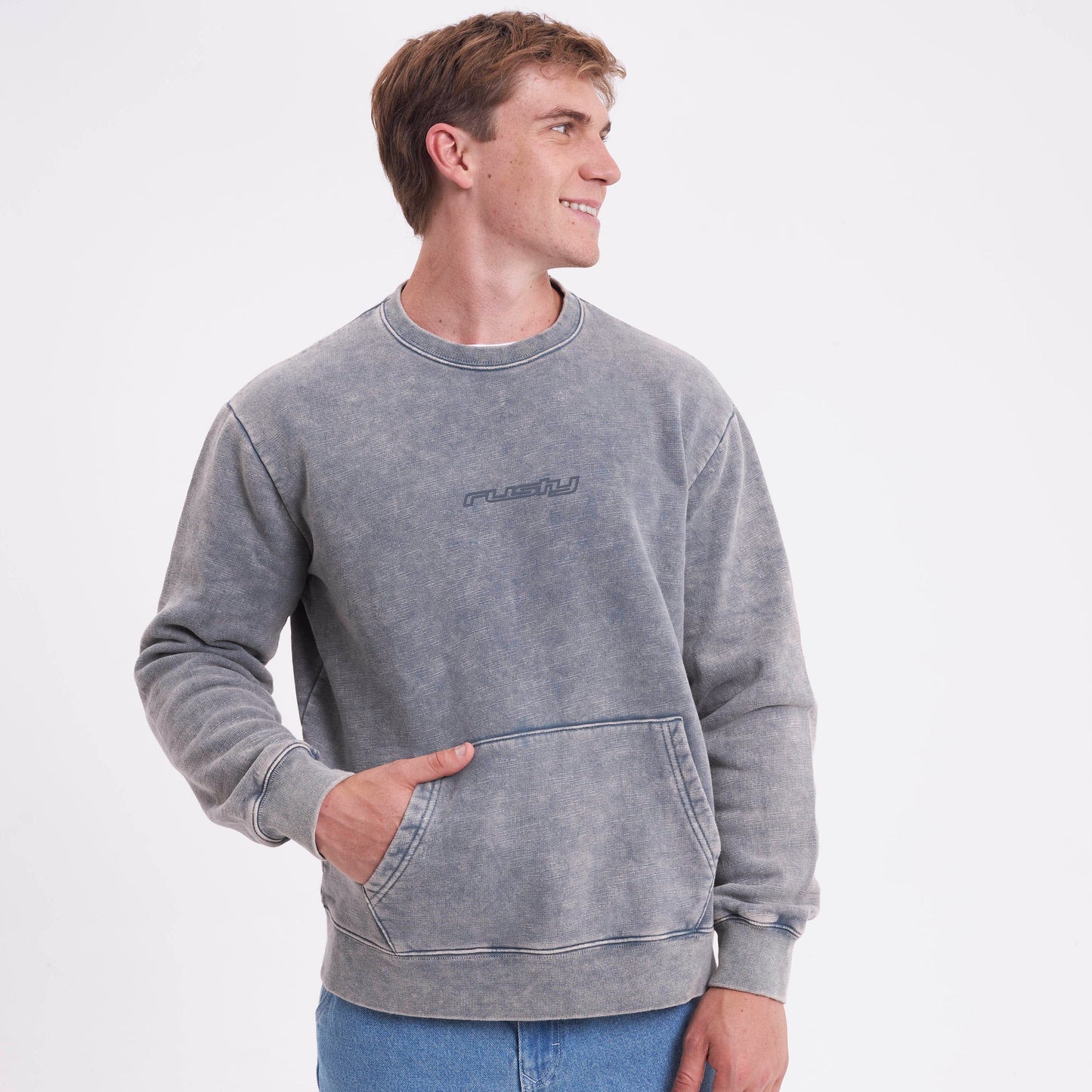 Buzo Rusty Sparkley Crew Process Grey