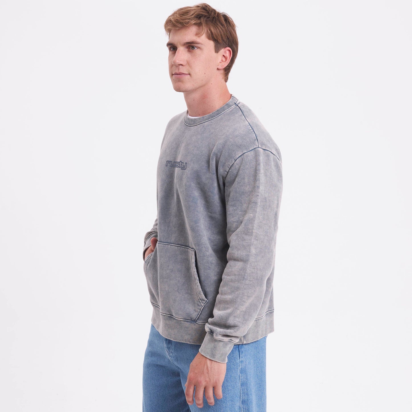 Buzo Rusty Sparkley Crew Process Grey