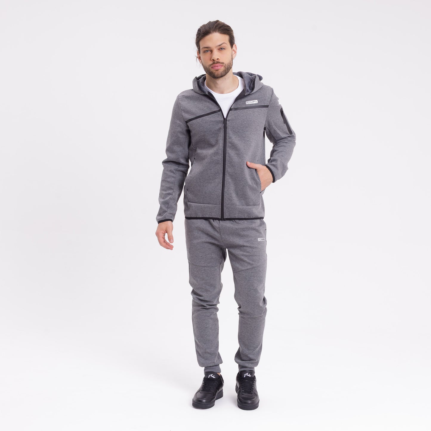 Campera Canguro Rusty Spyder Zip Hood Grey Marle