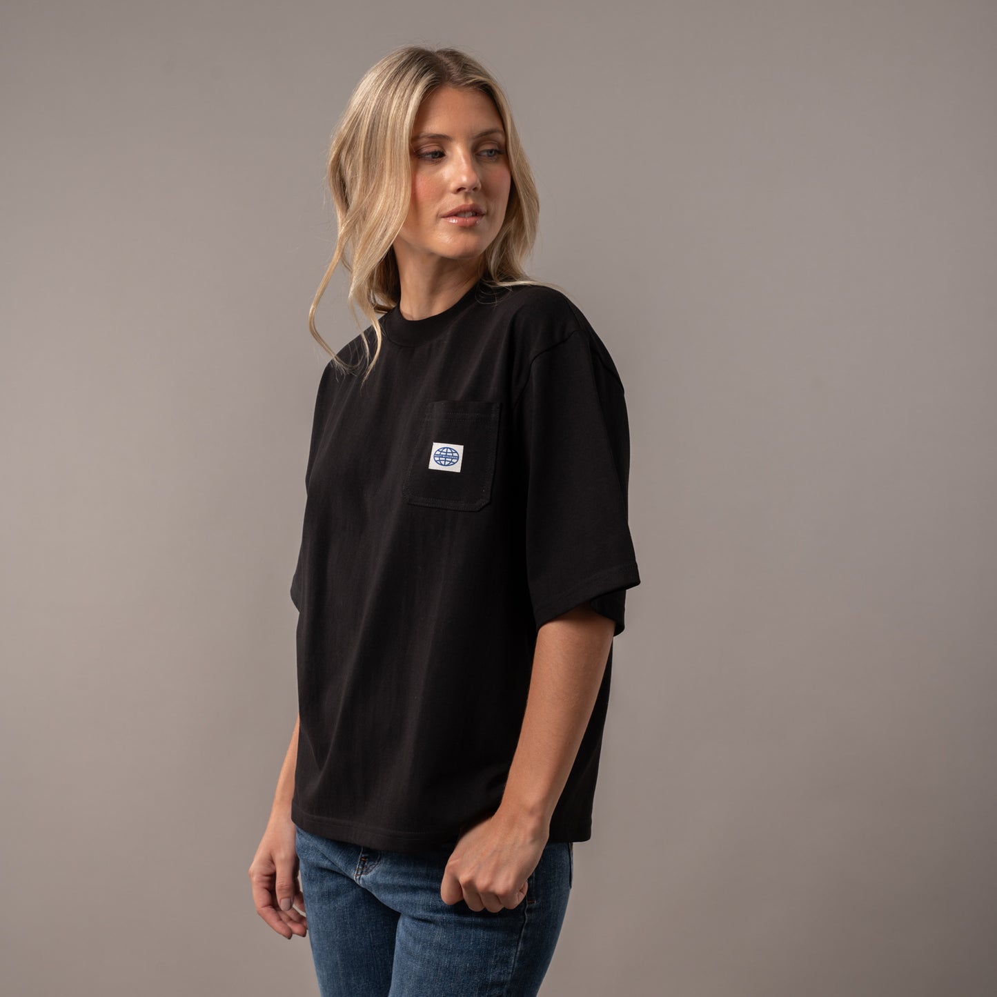 Remera Rusty Steezy Cropped Boxy Ld Black