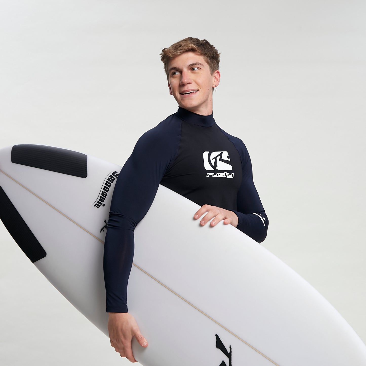 Rashie Rusty Still Surfing Surf Top Rashie Black