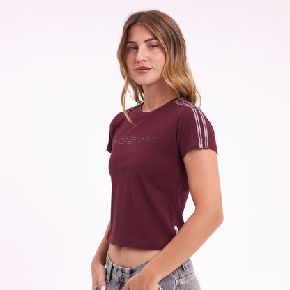 Remera Mc Rusty Stitched Up Relaxed Mini Tee Ld Burgundy