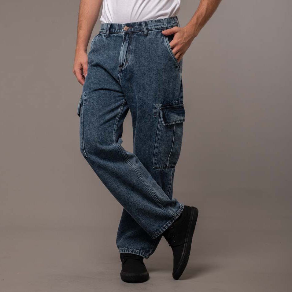 Jean Rusty Stranger Cargo Middy Blue