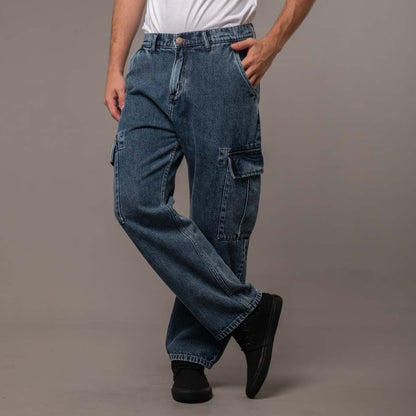 Jean Rusty Stranger Cargo Middy Blue
