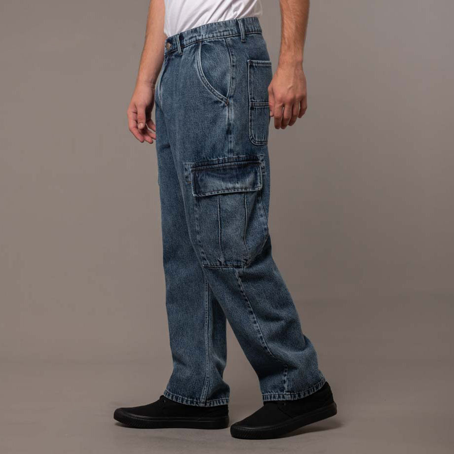 Jean Rusty Stranger Cargo Middy Blue