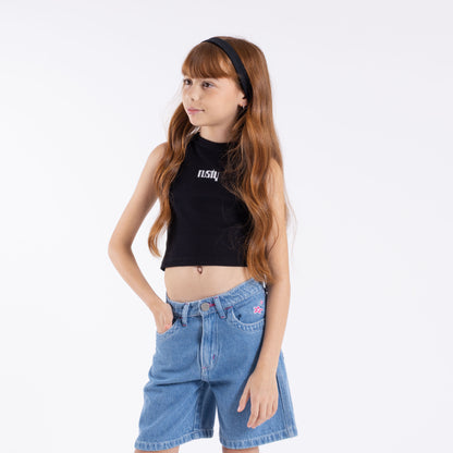 Musculosa Rusty Sunset Racer Tank Girls Black