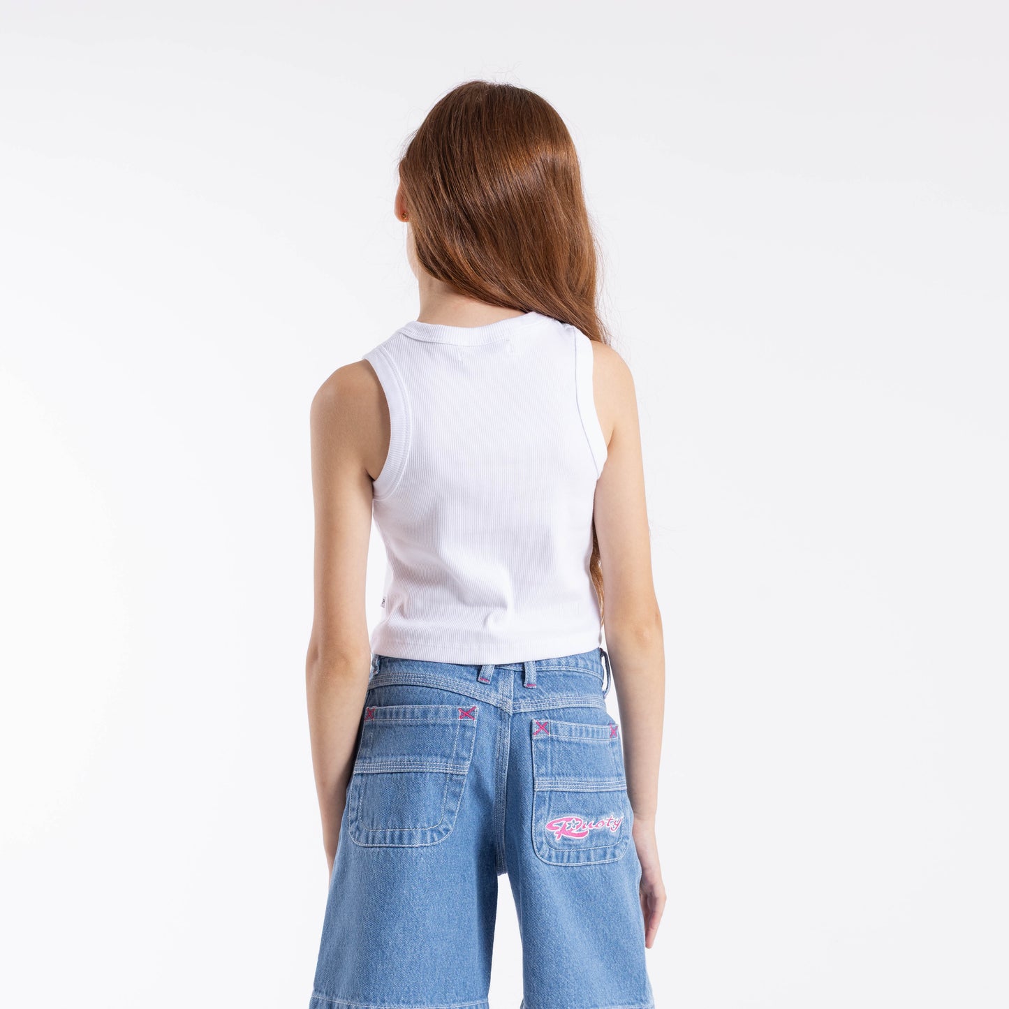 Musculosa Rusty Sunset Racer Tank Girls White