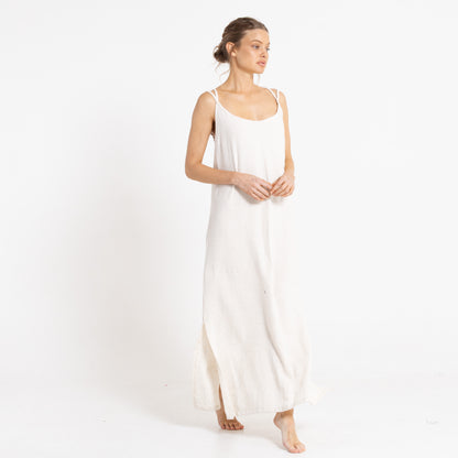 Vestido Rusty Sunset Slip Maxi Dress Ld Ecru