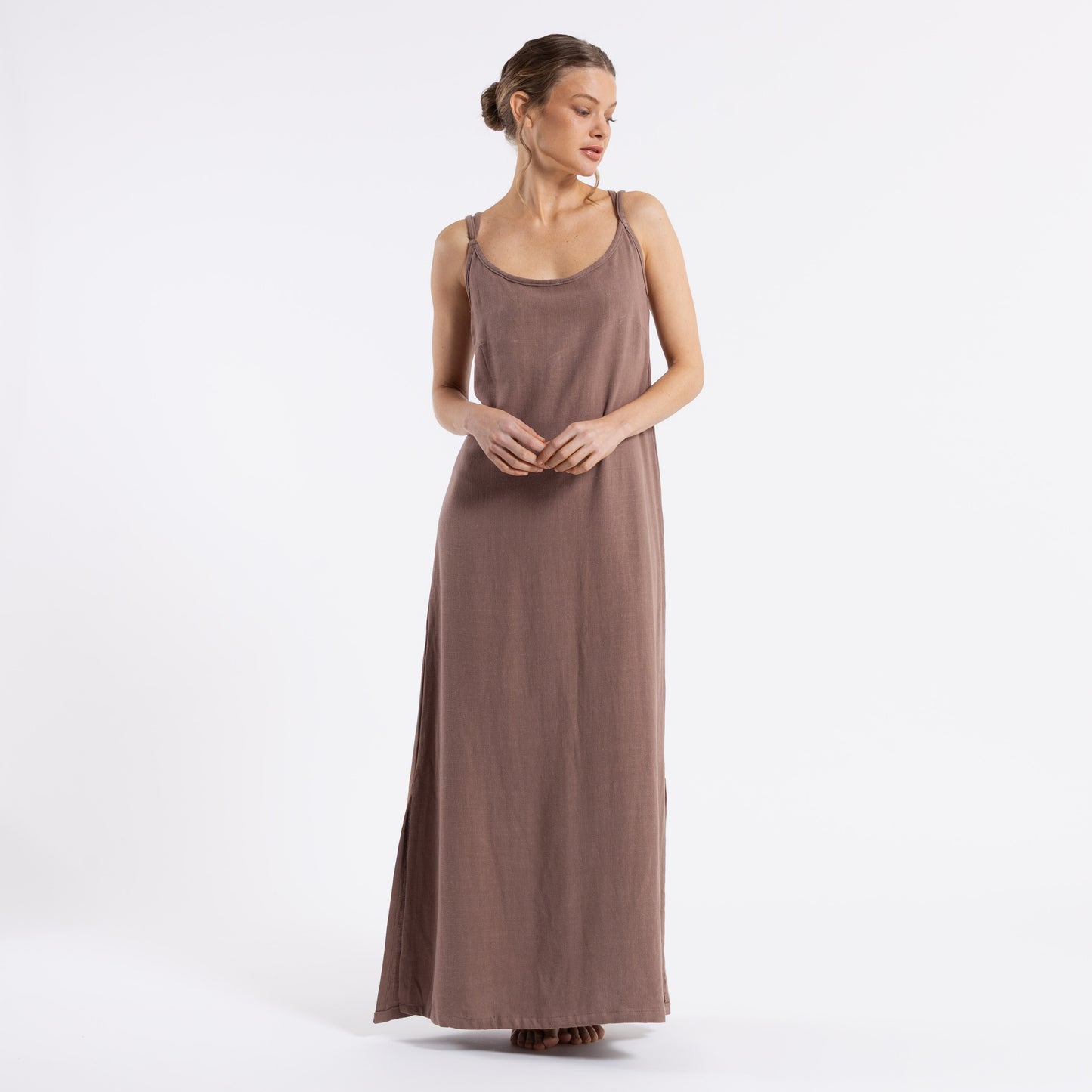 Vestido Rusty Sunset Slip Maxi Dress Ld Pinecone