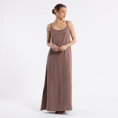 Vestido Rusty Sunset Slip Maxi Dress Ld Pinecone