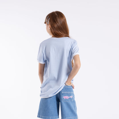 Remera Mc Rusty Sunset Wishes Ringer Tee Girls Kentucky Blue