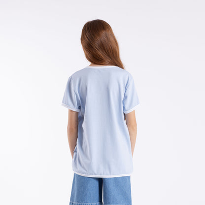 Remera Mc Rusty Sunset Wishes Ringer Tee Girls Kentucky Blue