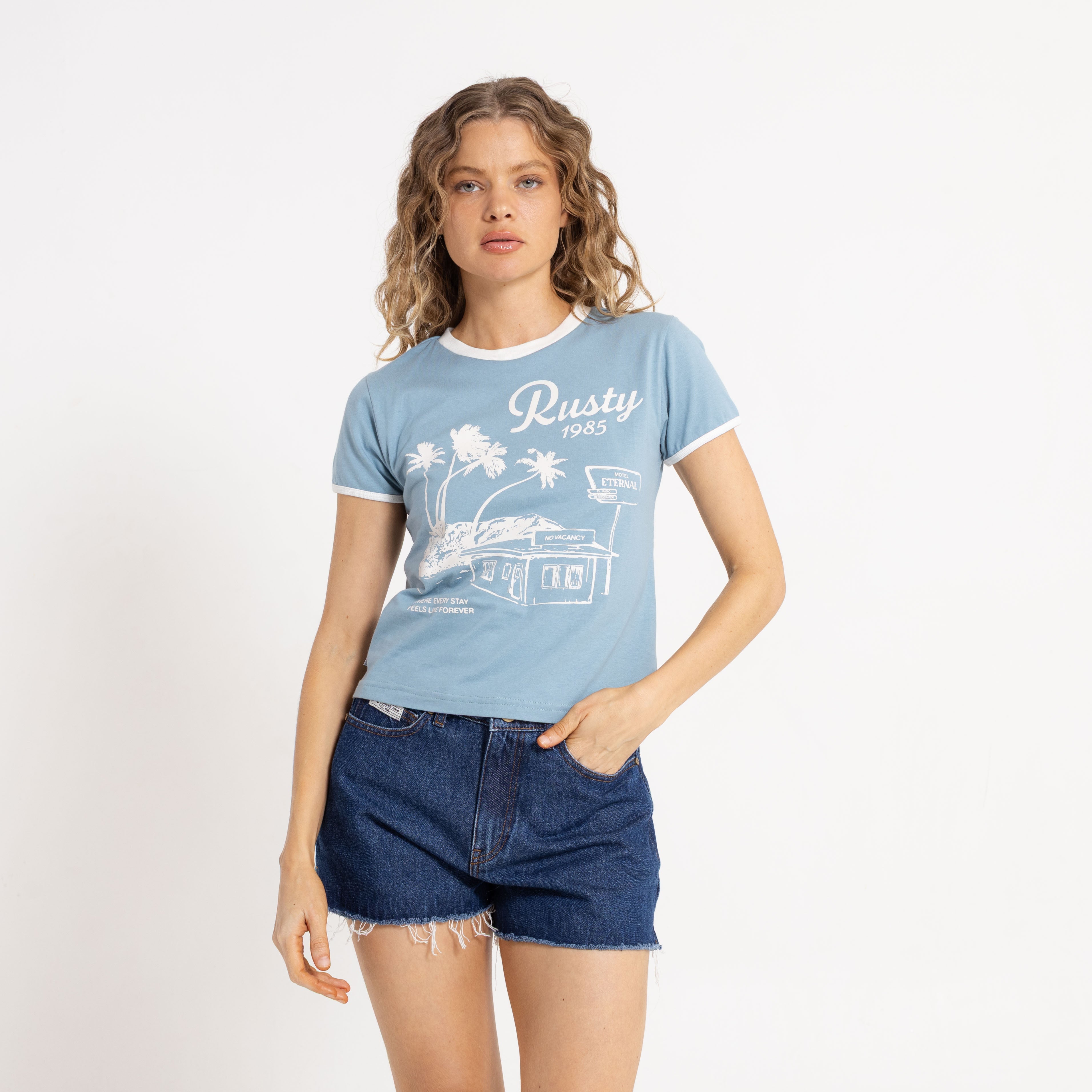 Remera Mc Rusty Sunset Wishes Skimmer Tee Ld Glacier Lake