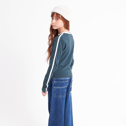Remera Ml Rusty Supply Contrast Ls Tee Girls Green Gables
