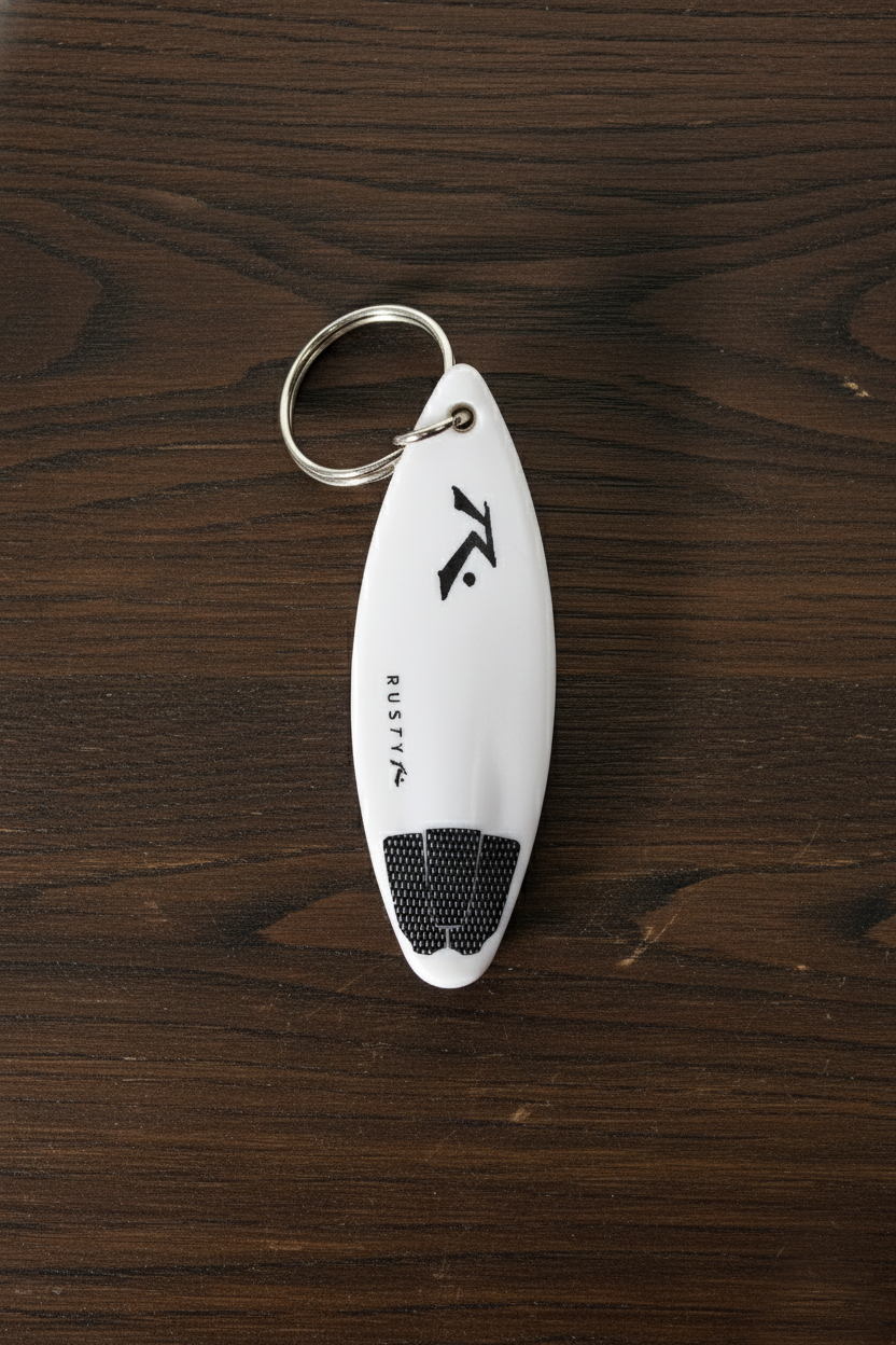 Llavero Rusty Surf Bottle Opener Keychain White