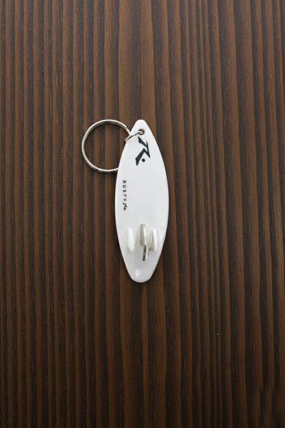 Llavero Rusty Surf Bottle Opener Keychain White