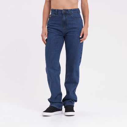 Jean Rusty Suzy Straight Mid Rise Jean Ld Deep Sea Blue