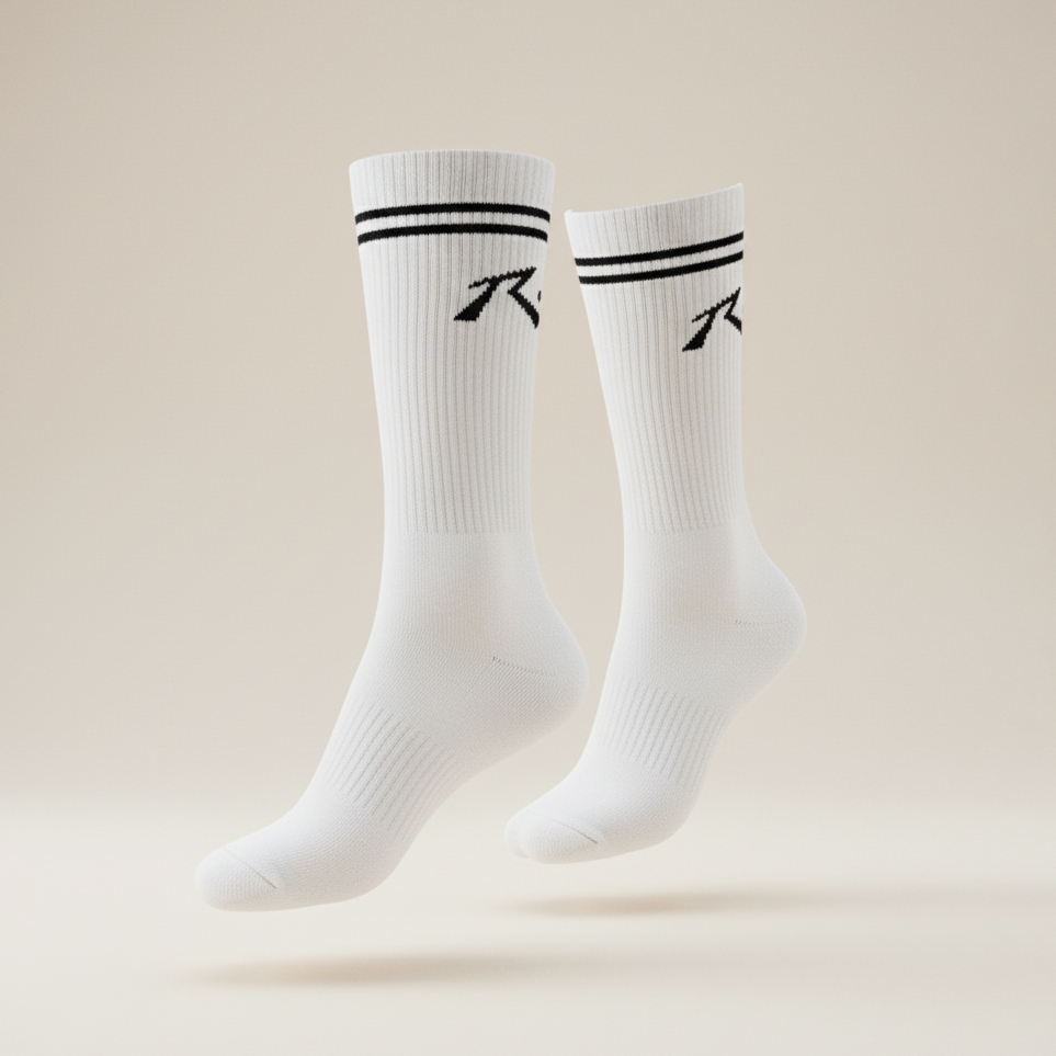 Medias Rusty Comp Mid Calf 4-Sock Pack White 1
