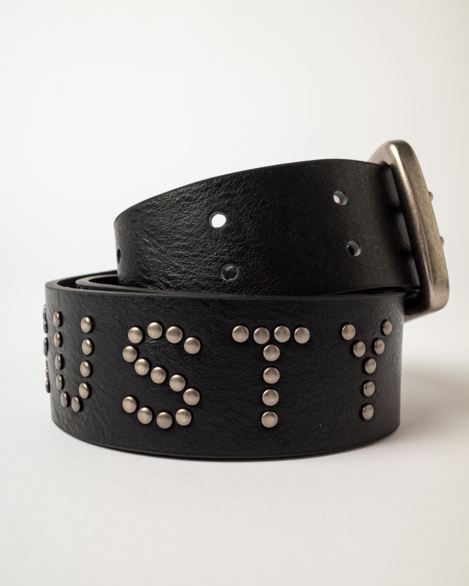 Cinturon Rusty Tease Leather Stud Belt Black