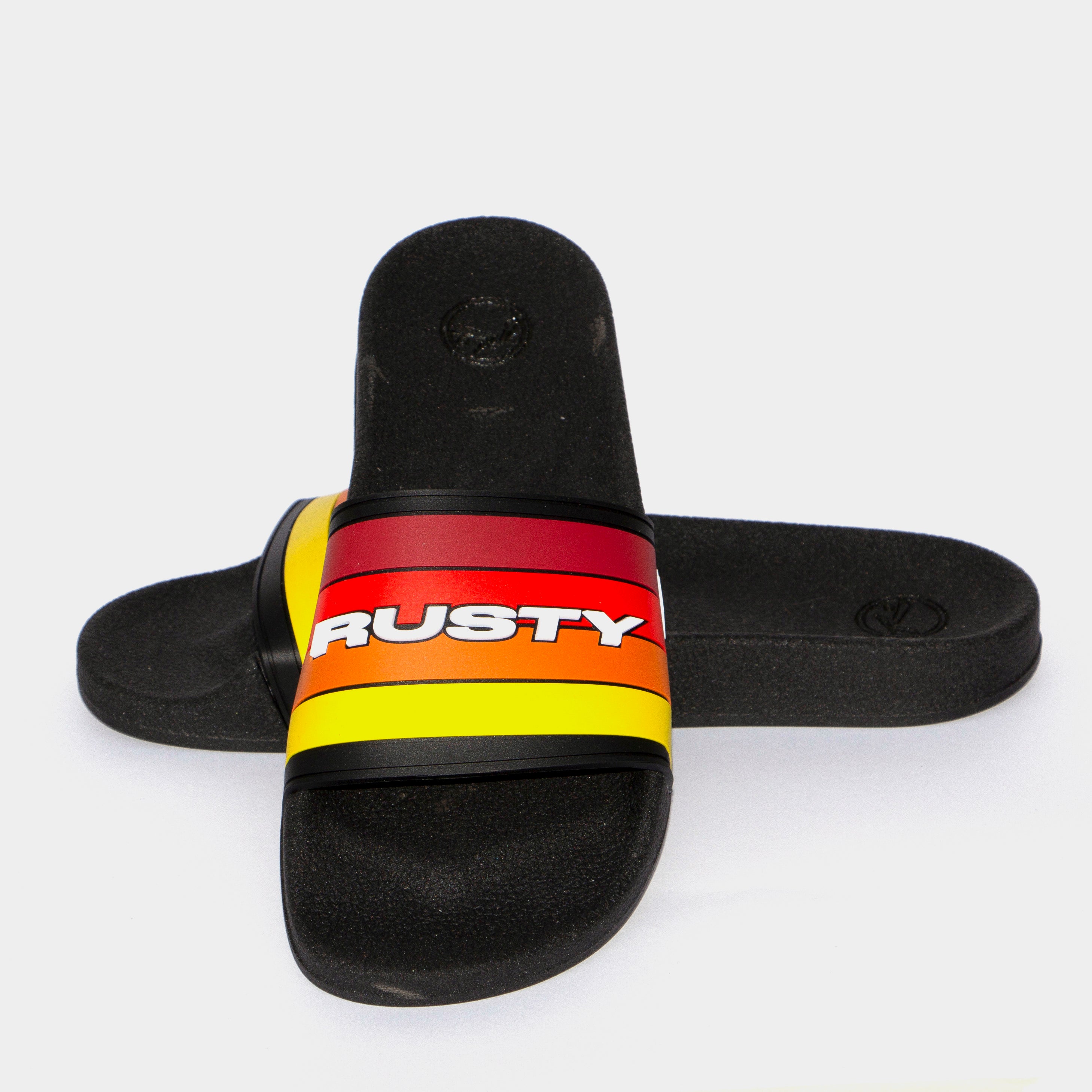 Ojotas Rusty The Rainbow Slide Ld Black