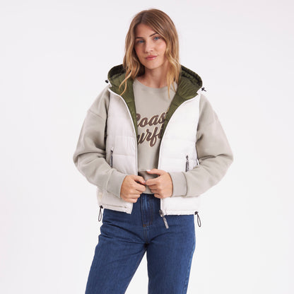 Chaleco Rusty The Secret Rever Puffer Vest Ld Snow White