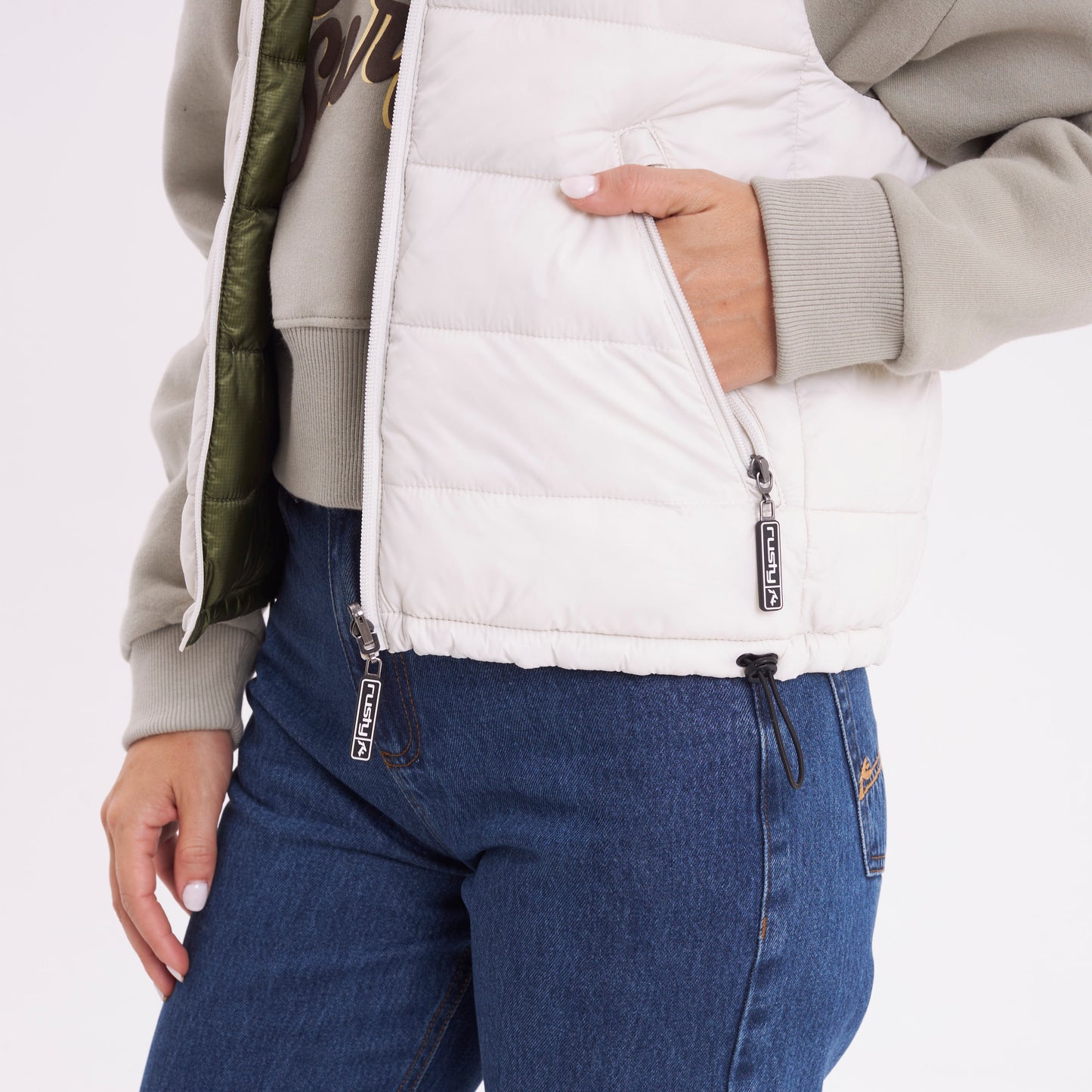 Chaleco Rusty The Secret Rever Puffer Vest Ld Snow White